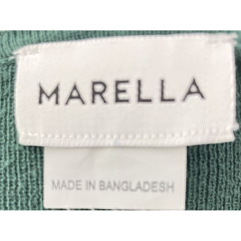 MARELLA RIBBED DARK HUNTER GREEN LONG SLEEVED PULLOVER SWEATER SIZE Large - Picture 3 of 3